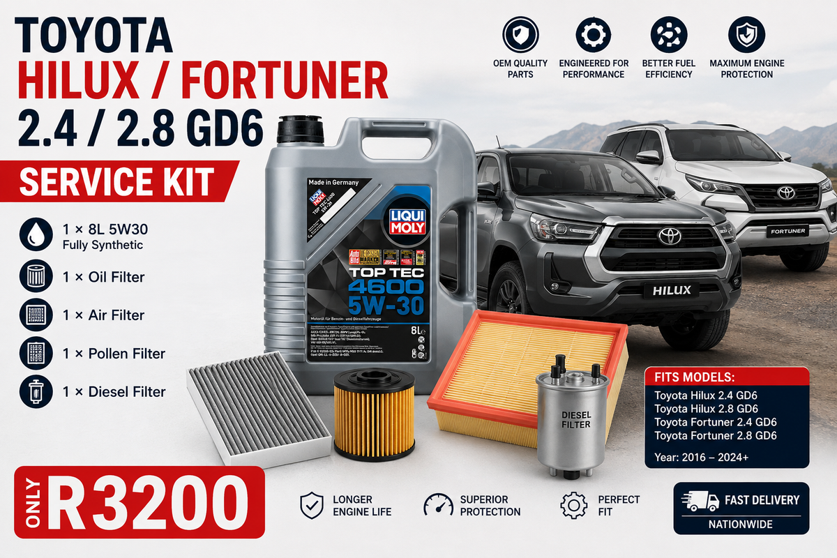 Toyota Hilux/Fortuner 2.4 & 2.8 GD6 Service Kit